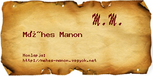 Méhes Manon névjegykártya